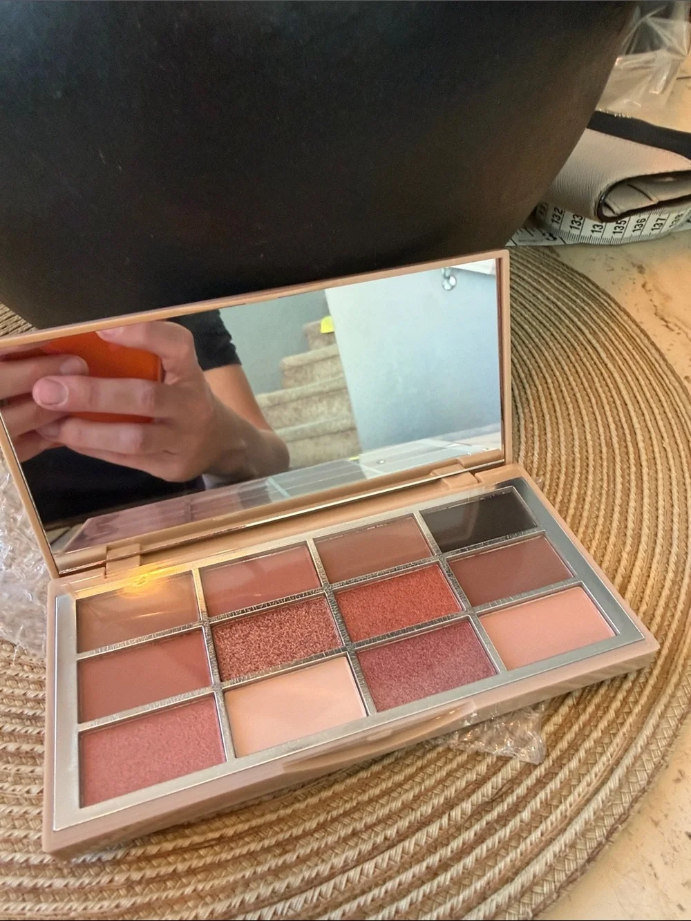 Illuminati Neutral Rose Eyeshadow Palette 12 Soft Pink & Mauve Shades w/ Mirror